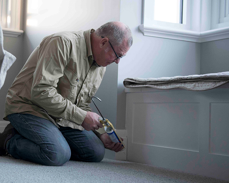 Where can you caulk?