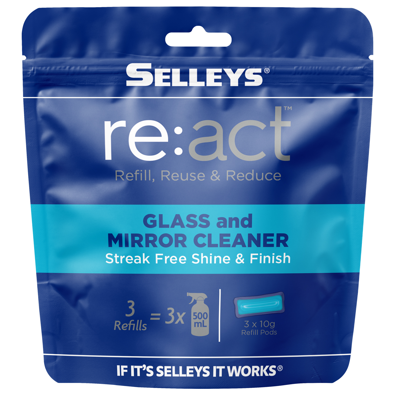 re:act Glass And Mirror Refill Pods (3 Pack)