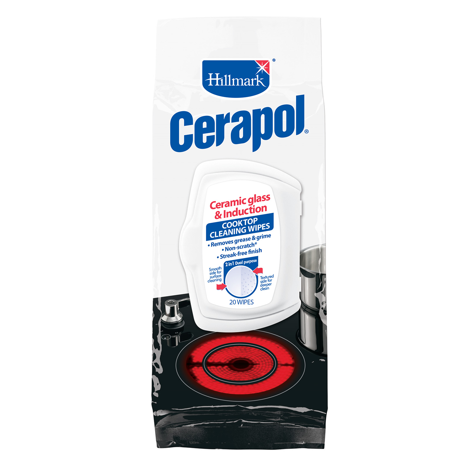 Hillmark Cerapol Ceramic Glass & Induction Cooktop Cleaning Wipes